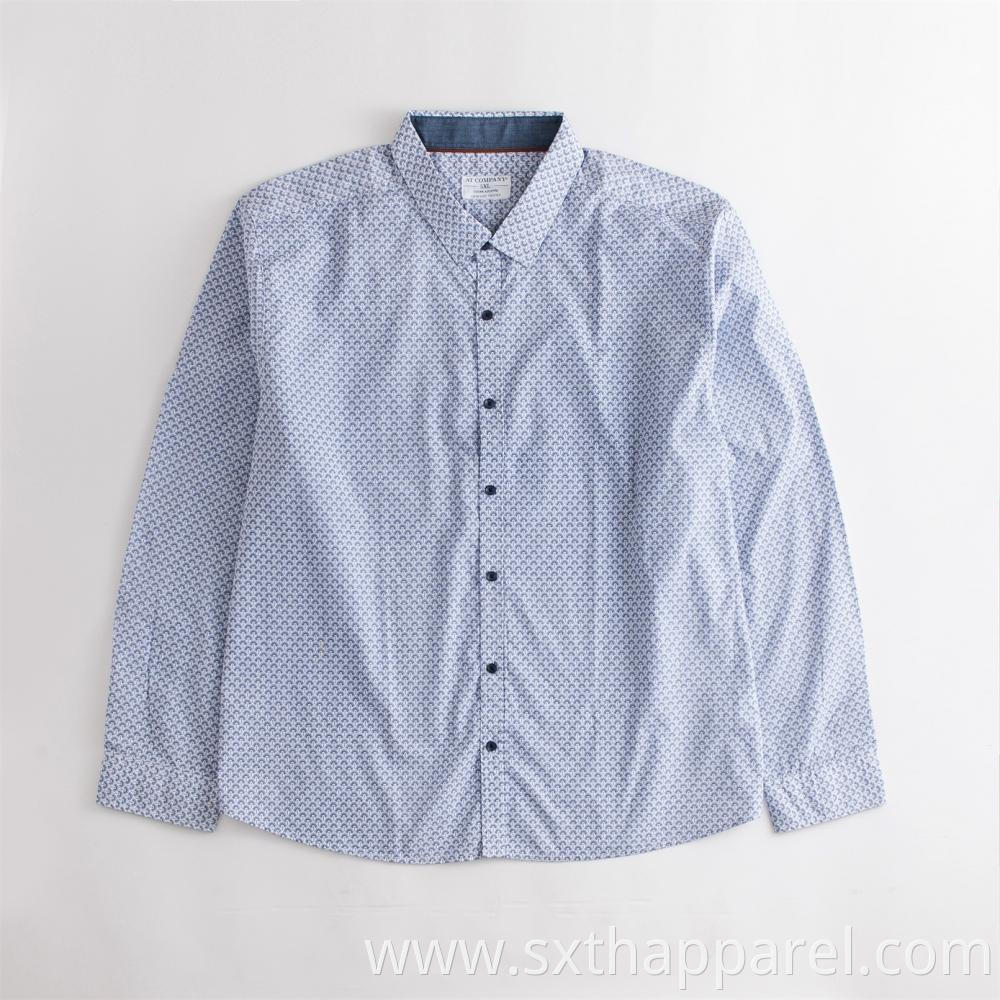 Breathable Men's 100% Cotton Shirt Blouse